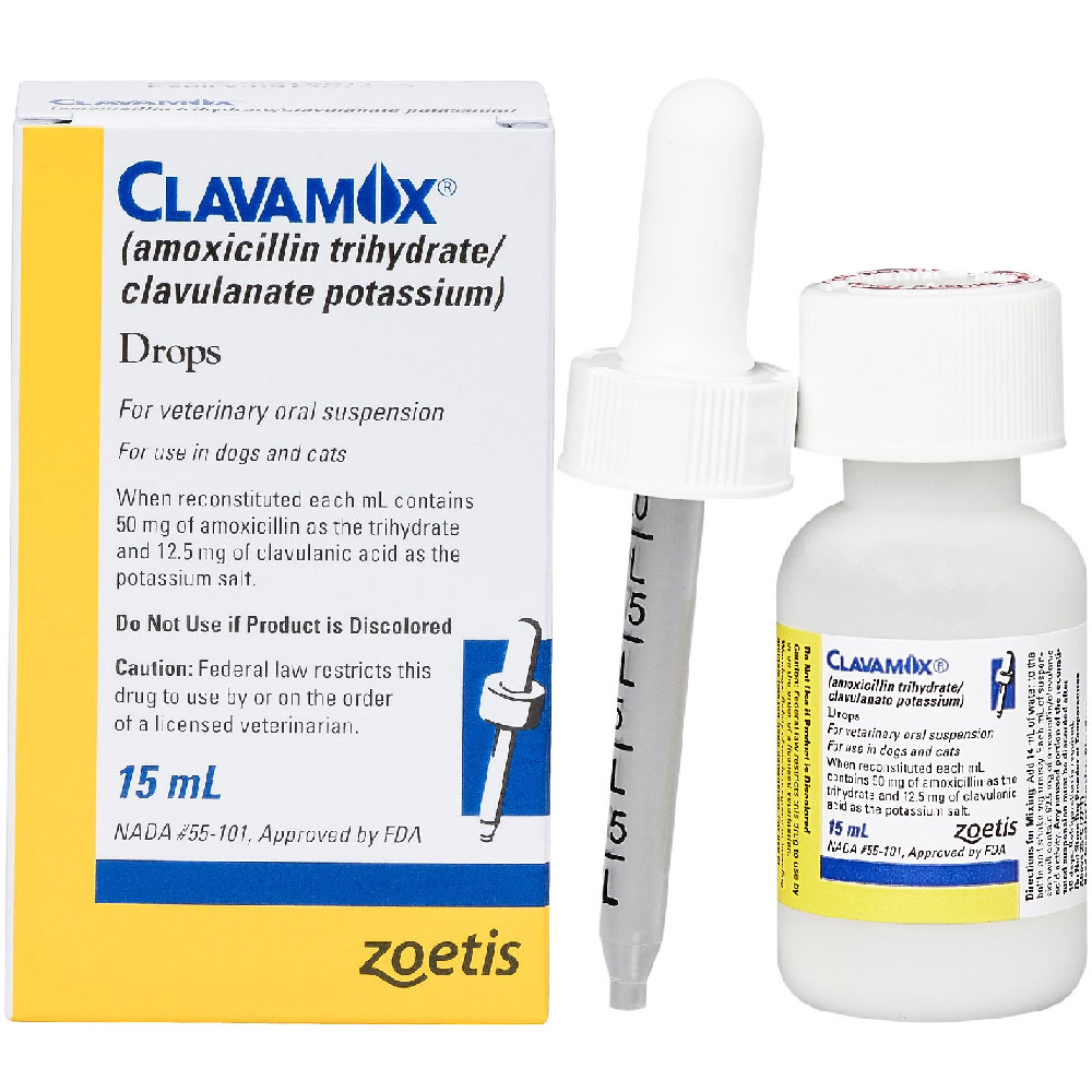 Clavamox Drops for Dogs & Cats Free Shipping* EntirelyPets Rx