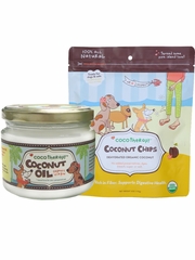 CocoTherapy Coconut Oil (8 oz) + Coconut Chips Bundle