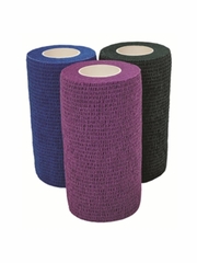 Cohesiant Wrap Bold Color - Assortment (Hunter Green/Purple/Blue) (4"x5yd), (12 rolls)