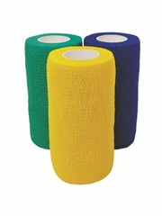Cohesiant Wrap Bright Color - Assortment (Blue/Green/Yellow) (4"x5yd) (12 rolls)