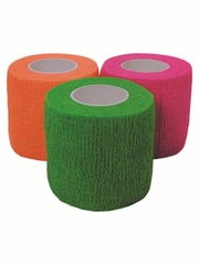 Cohesiant Wrap Fluorescent Color- Assortment (Green/Pink/Orange) (2"x5yd) (24 rolls)