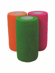 Cohesiant Wrap Fluorescent Color - Assortment (Green/Pink/Orange) (4"x5yd) (12 rolls)