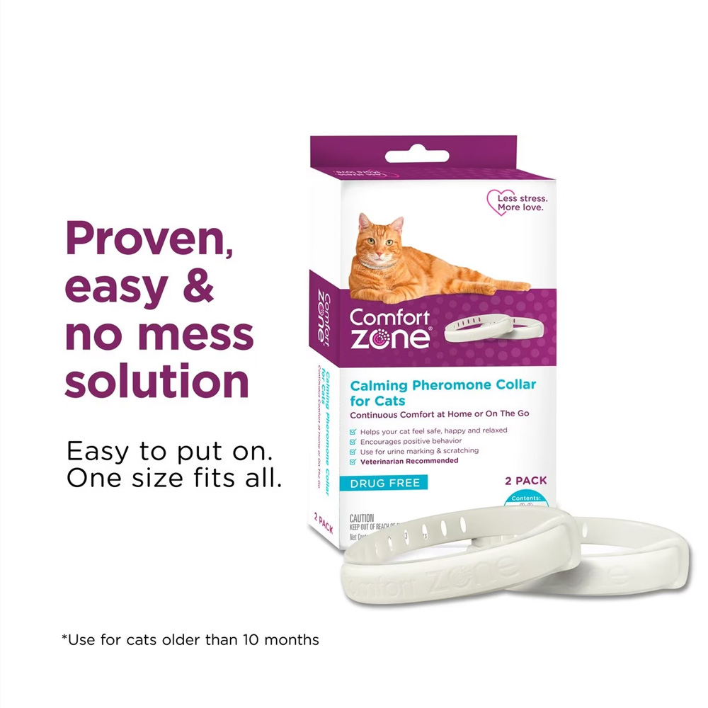 Comfort Zone Calming Pheromone Collar for Cats, 2pack On Sale