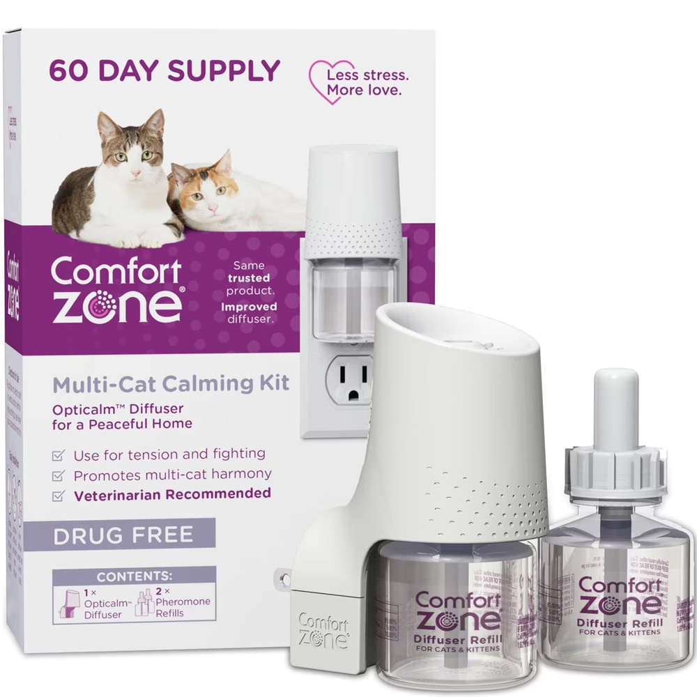 Comfort Zone Multi-Cat Calming Opticalm Diffuser Kit, 2-pack On
