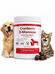 Cranberry D-Mannose Urinary Tract Support (120 Soft Chews)