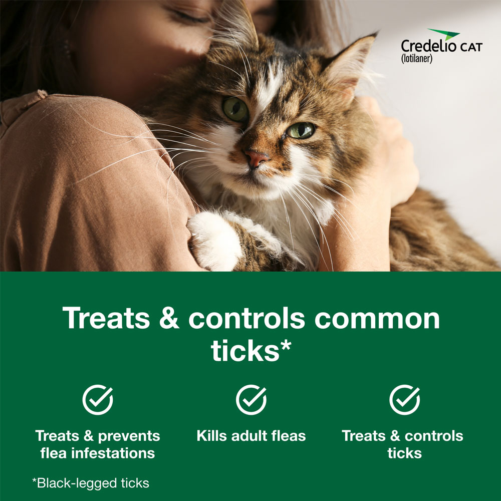 Credelio for Cats 4.117 lbs.Tick & Flea Infestation Prevention and