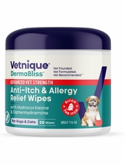 Dermabliss 3-in-1 Medicated Allergy Wipes, 50 count