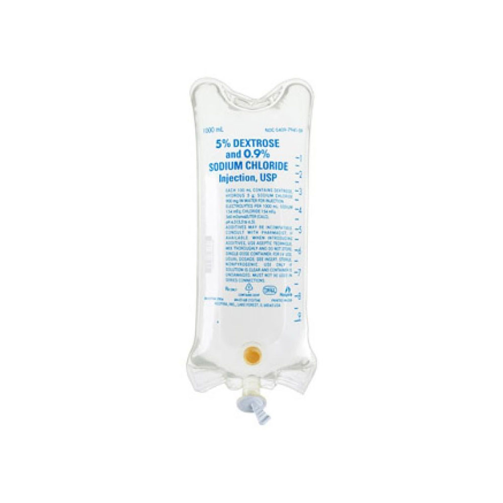 Dextrose 5 and 0.9 Sodium Chloride Inj USP LifeCare (Plastic Bags