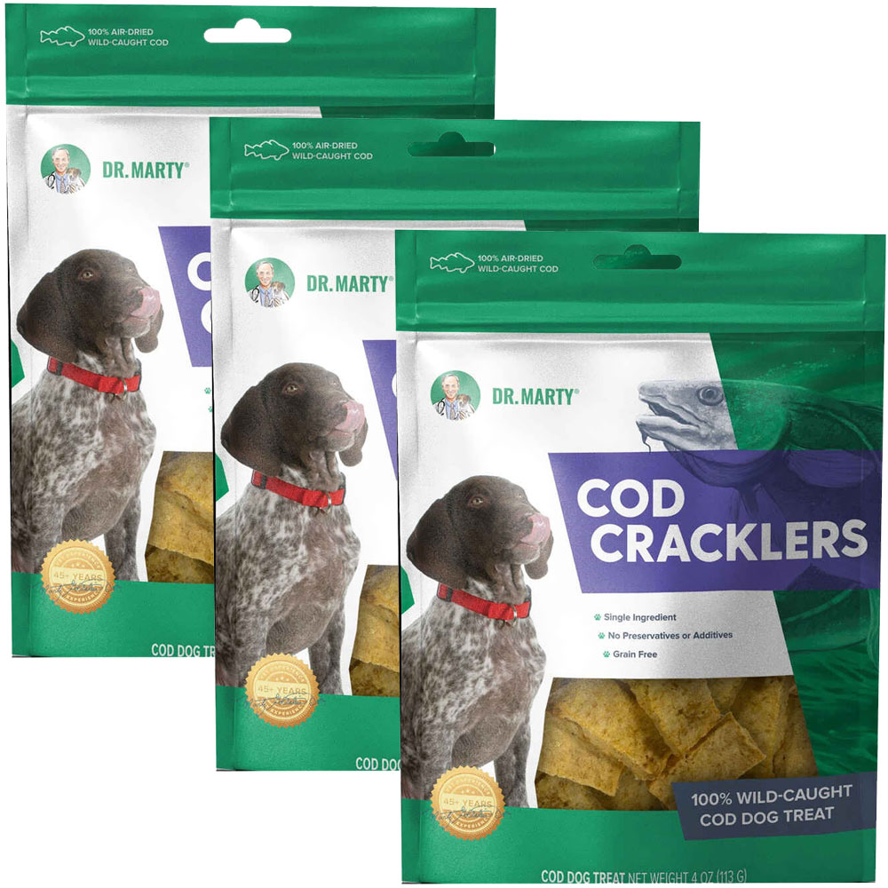 Dr. Marty Cod Cracklers Freeze Dried Dog Treats, 3PACK, 4oz On Sale