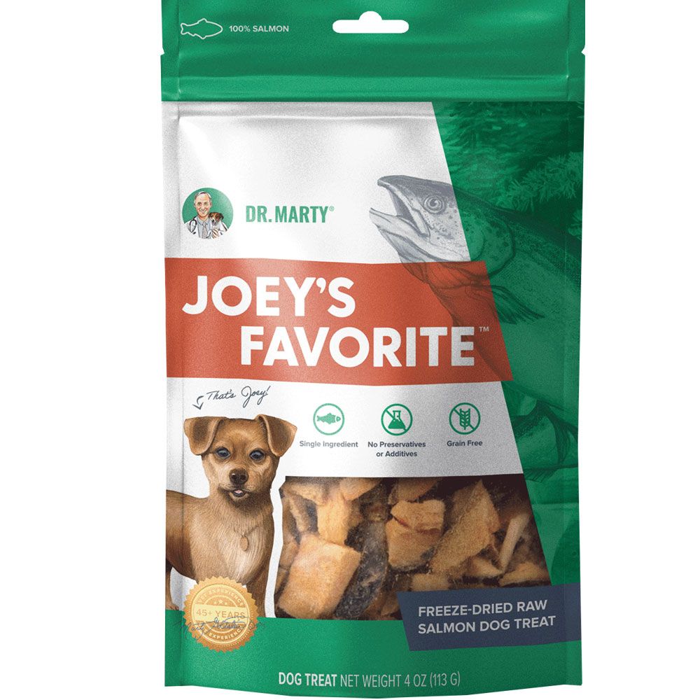 Dr. Marty Joey's Favorite Freeze Dried Salmon Dog Treats, 4oz On