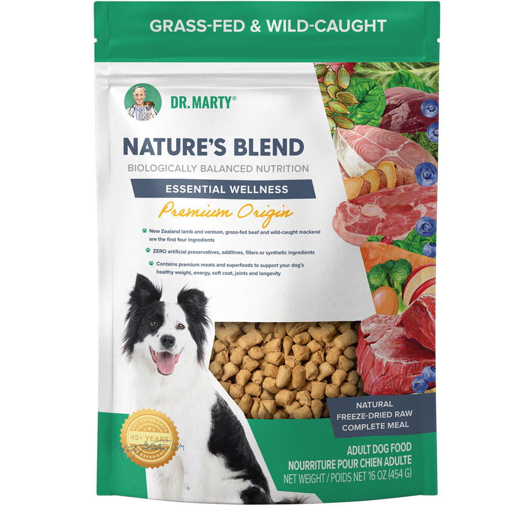 Dr. Marty Nature's Blend Freeze Dried Premium Origin Dog Food GrassFed