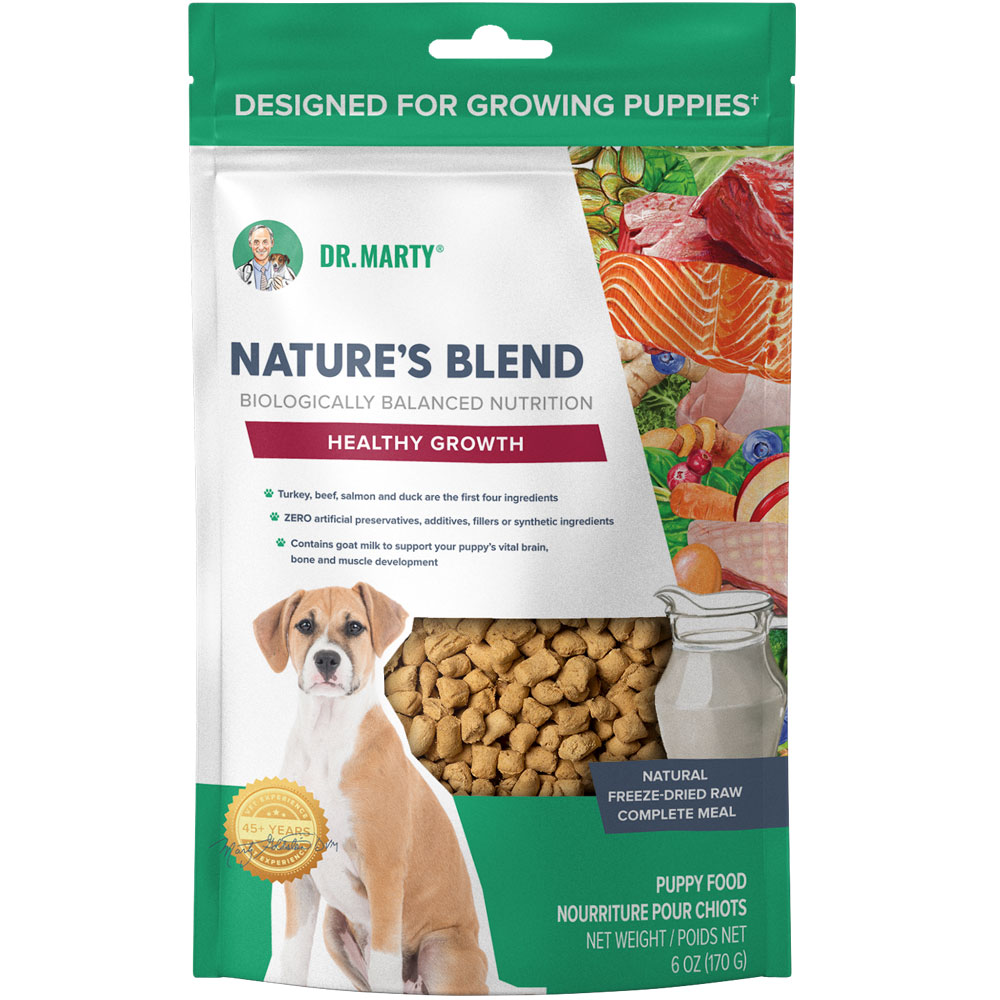 Dr. Marty Nature's Blend Freeze Dried Raw Puppy Food Healthy Growth, 6