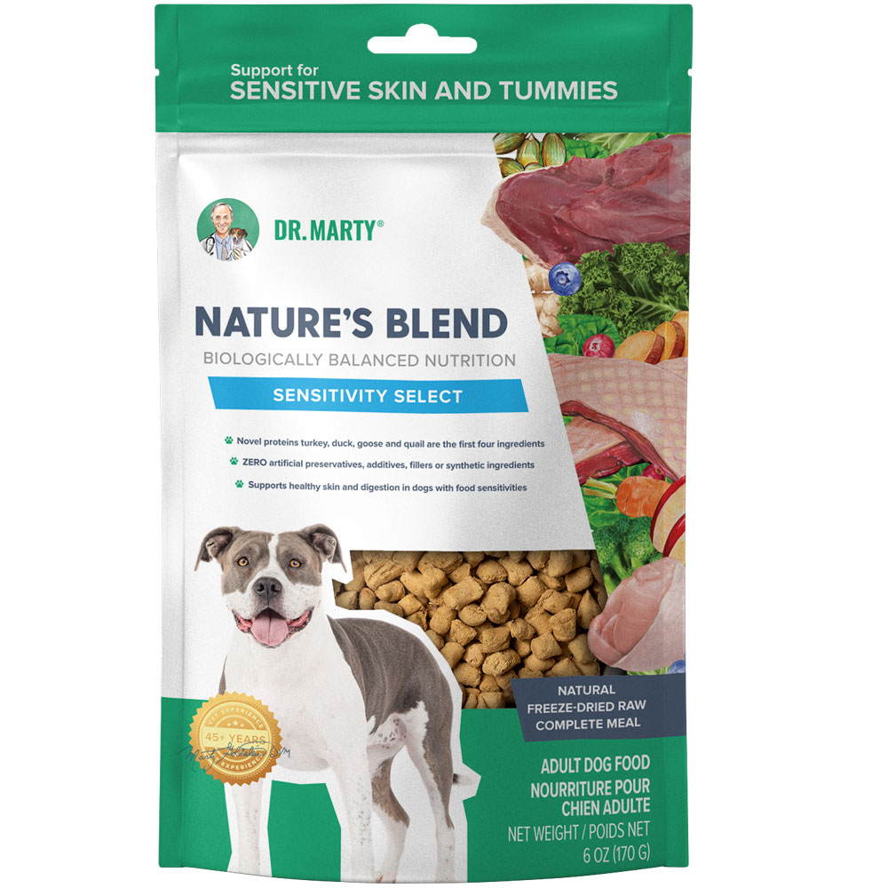 Dr. Marty Nature's Blend Freeze Dried Raw Dog Food for Sensitive