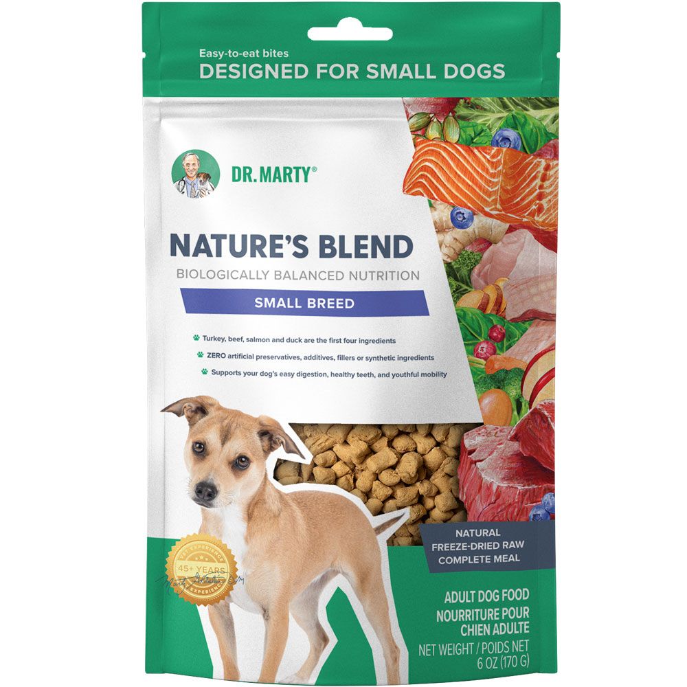 Dr. Marty Nature's Blend Freeze Dried Raw Dog Food for Small Dogs, 6 oz
