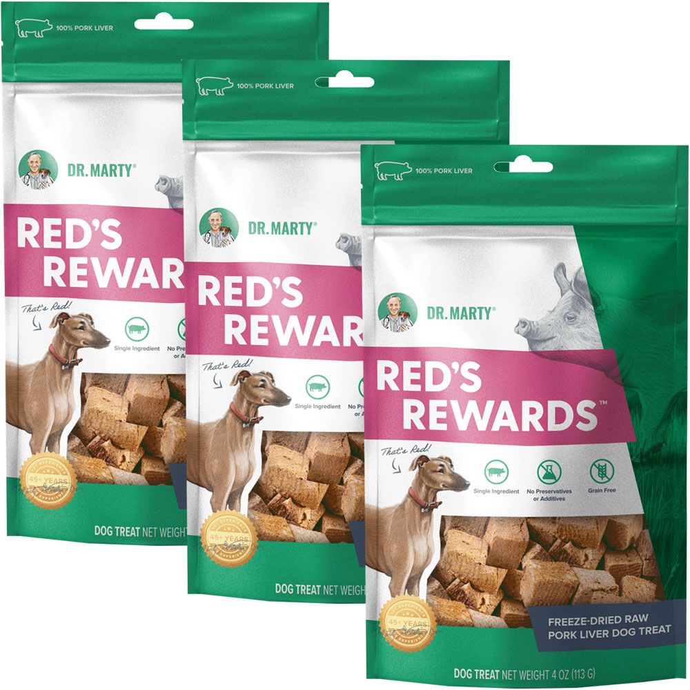 Dr. Marty Reds Rewards Favorite Freeze Dried Pork Liver Dog Treats, 3