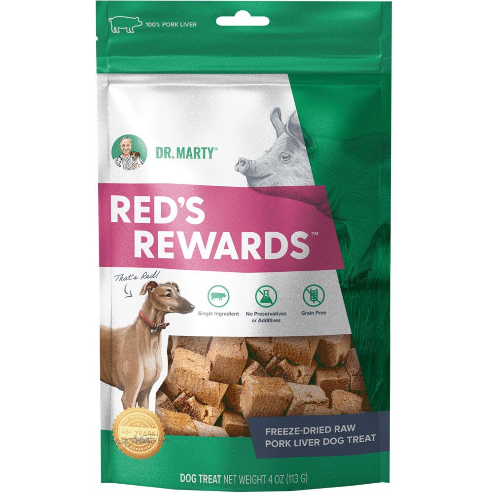 Dr. Marty Reds Rewards Favorite Freeze Dried Pork Liver Dog Treats, 4