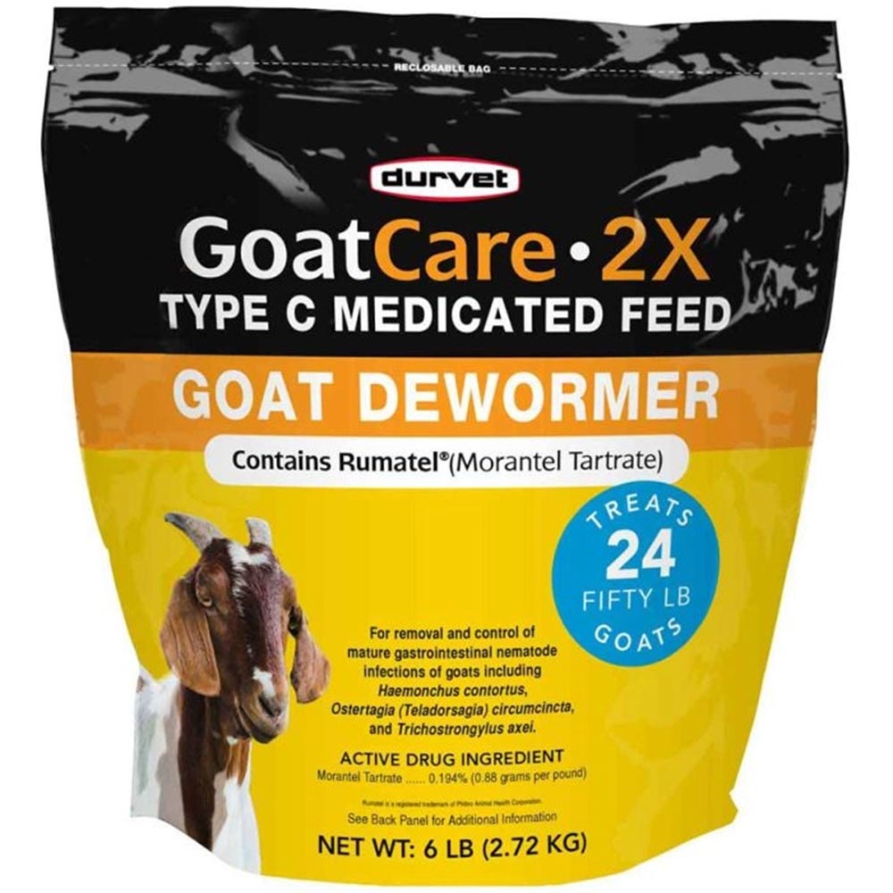 Durvet Goat Care 2X Type C Medicated Feed (6 lb) [Dewormer] On Sale