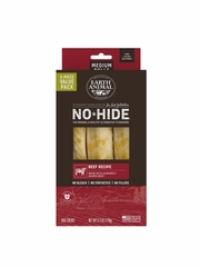 EA DOG NO HIDE BEEF ROLLS MEDIUM VALUE BOX 3CT TREAT