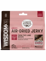 EA DOG WISDOM JERKY LAND AIR DRIED TREAT 4OZ