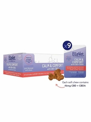 ElleVet Calm & Comfort Soft Chews for Dogs 9 x 4 ct