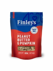 FINLEYS DOG CRUNCHY BISCUITS PEANUT BUTTER PUMPKIN TREAT 6OZ