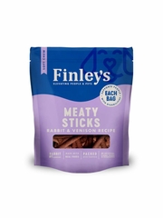 FINLEYS DOG MEATY STICKS RABBIT VENISON TREAT 12OZ