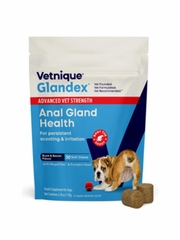 Glandex Advanced Vet Strength Anal Gland Chews, Duck and Bacon Flavor, 30 Count