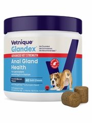 Glandex Advanced Vet Strength Chews Duck Bacon, 60 count