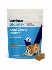 Glandex Anal Gland Support for Dogs, Peanut Butter Flavor, 30 Soft Chews