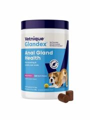 Glandex Anal Gland Support for Dogs, Pork Liver Flavor, 120 Soft Chews