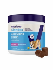 Glandex Anal Gland Support for Dogs, Pork Liver Flavor, 60 Soft Chews