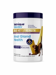 Glandex Max Vet Strength Anal Gland Chews for Large Dogs, Savory Beef Flavor, 60 Count
