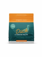 GREEN JUJU DOG CAT EXTRAS DUCK SARDINE FD 14OZ