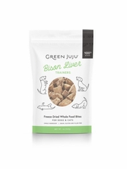 GREEN JUJU DOG TRAINING TREAT BISON LIVER FD 3OZ