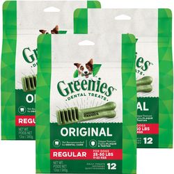 thumbnail image 2 of Greenies Original Dental Chews Regular – 54 Treats (Free Shipping) 2 of 3