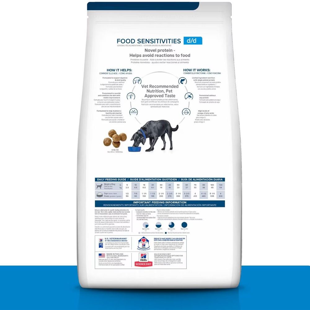Image showcasing Hill's Prescription Diet d/d Skin Food Sensitivities Potato & Salmon ...