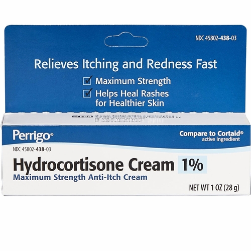 Hydrocortisone (Generic) Cream 1% for Dogs Cats, 1-oz [Anti