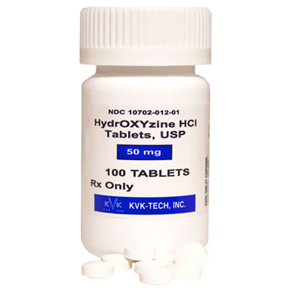 Hydroxyzine Hydrochloride Tabs 50 mg (per tab) On Sale EntirelyPets Rx