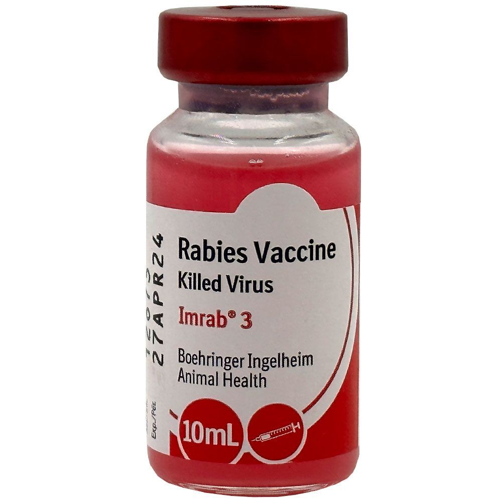 Merial Rabies Vaccine Imrab 3 (10dose vials) for dogs & cats On