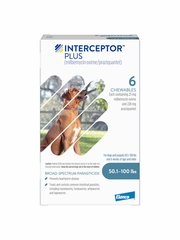 Interceptor Plus for Dogs - milbemycin oxime|praziquantel - 50.1-100 lbs. (6 chews) - [Heartworm Prevention]