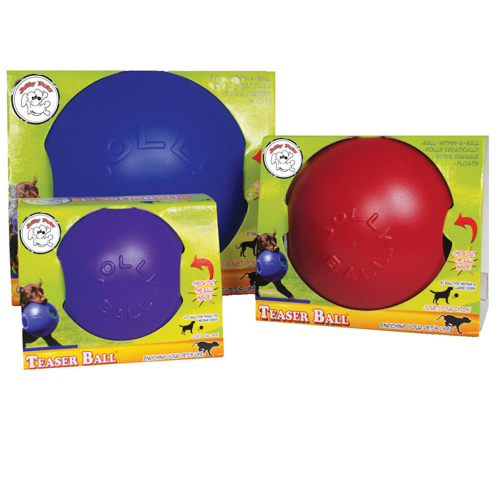 Jolly Pets Teaser Ball with Inside Ball (6 in) Assorted On Sale