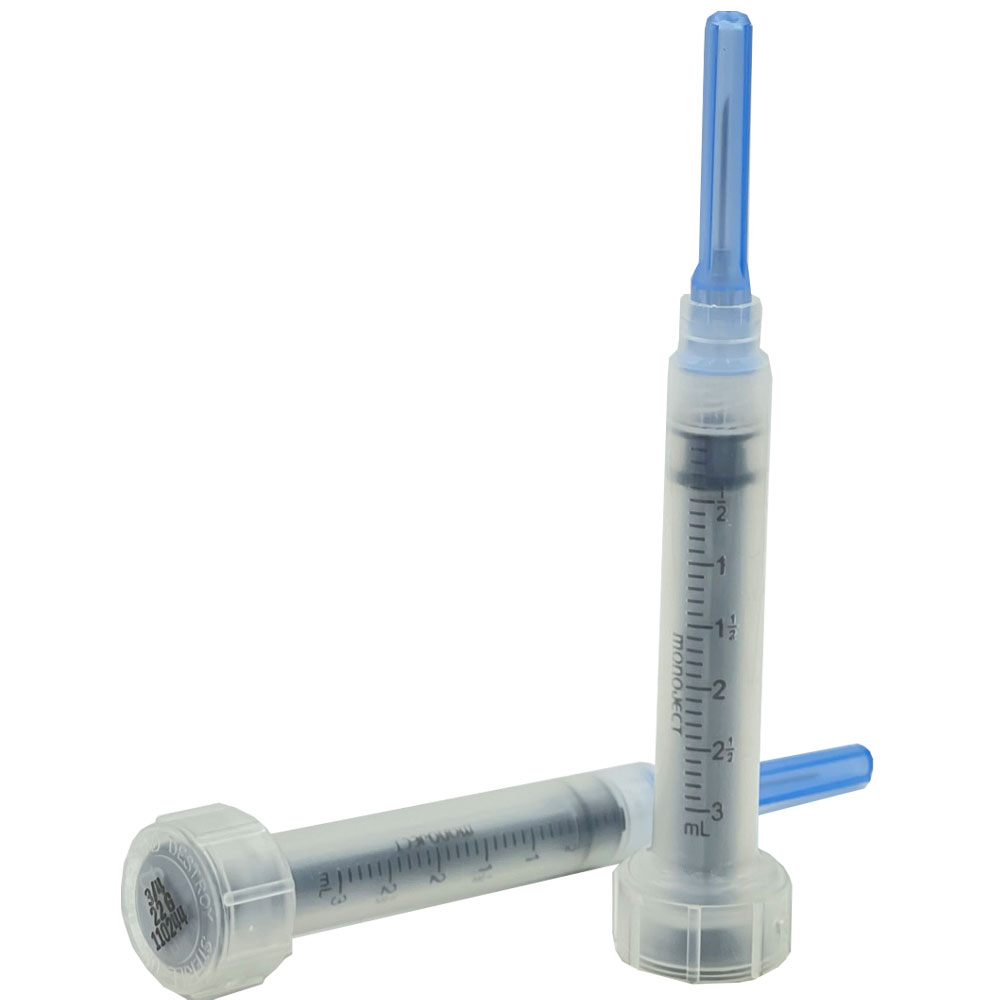 Monoject Veterinary Needle 22 G x 3/4" and 3 mL Syringe Combo (each