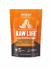 KOHA DOG CAT RAW LIFE TOPPER CHICKEN FD 8OZ