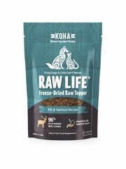 KOHA DOG CAT RAW LIFE TOPPER ELK VENISON FD 8OZ
