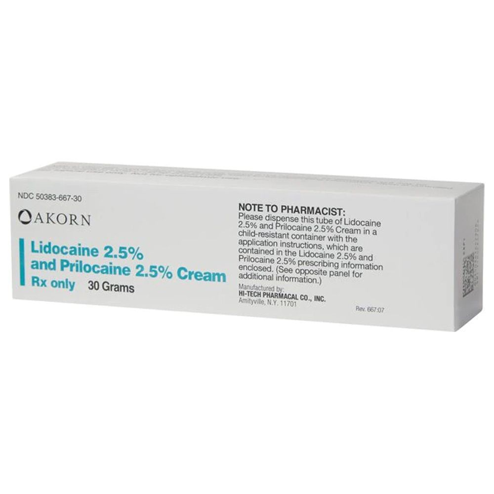 Lidocaine Prilocaine Cream 2.5, 30gm On Sale EntirelyPets Rx