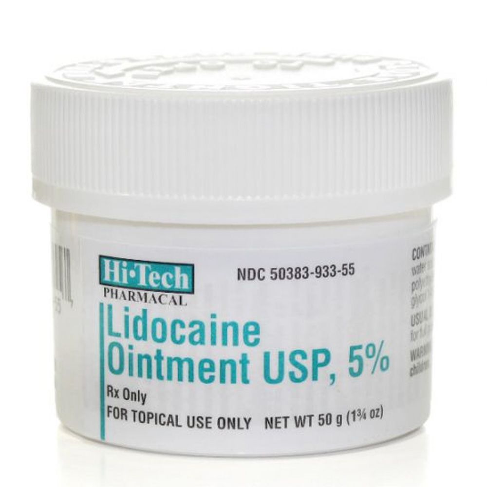 Lidocaine Topical Ointment 5, 50gm Jar On Sale EntirelyPets Rx