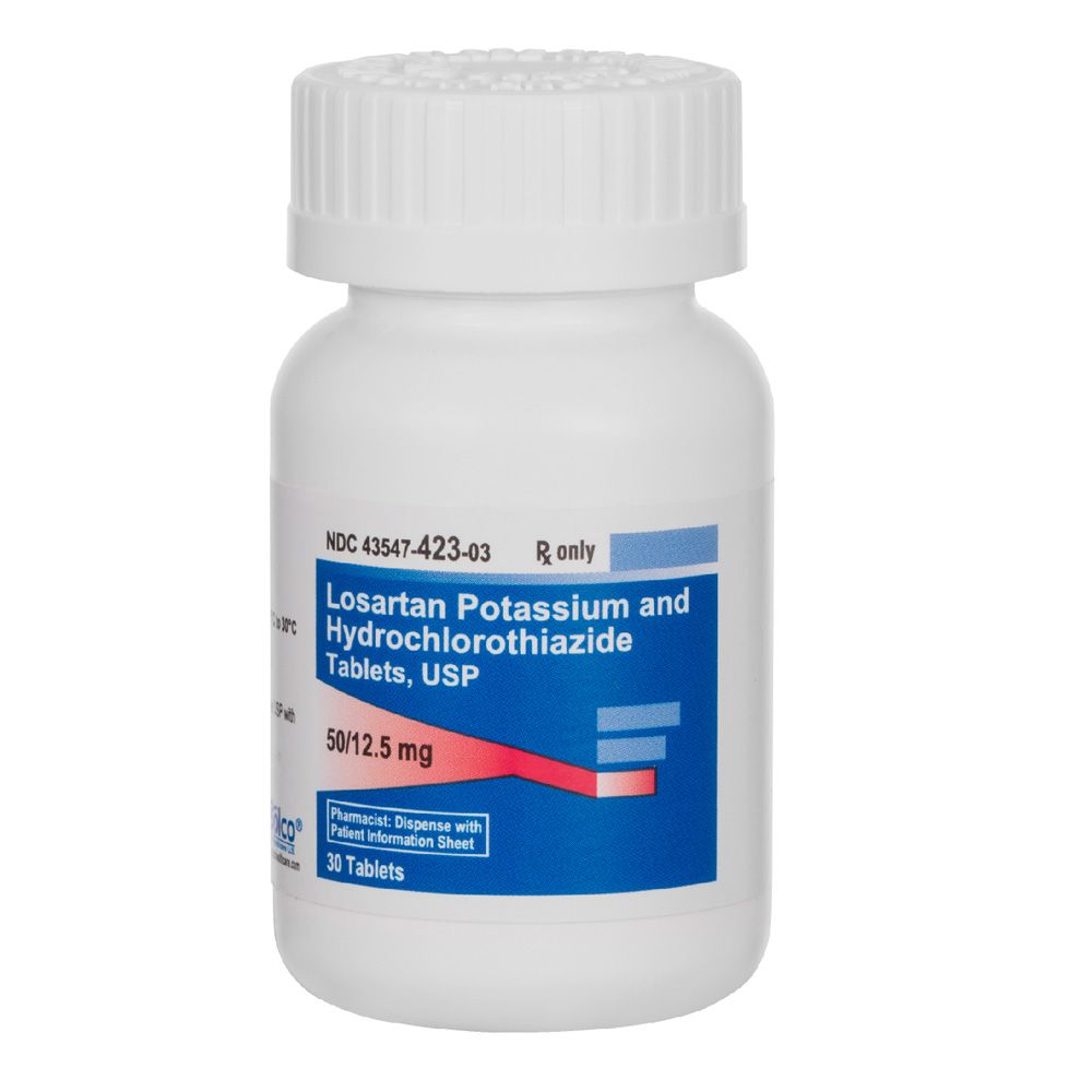 Losartan Potassium 50mg and Hydrochlorothiazide 12 5mg Tablets 1 Count