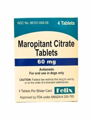 Maropitant Citrate Tablets (Generic Cerenia) 60mg, 4 count - tablets