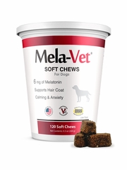 Mela-Vet Melatonin Soft Chews for Dogs & Cats (120 count)