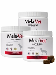 Mela-Vet Melatonin Soft Chews for Dogs & Cats 3-Pack (360 count)